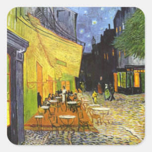 Van Gogh Cafe Terrace at Night Square Sticker