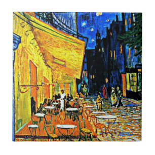 Van Gogh - Cafe Terrace at Night Tile