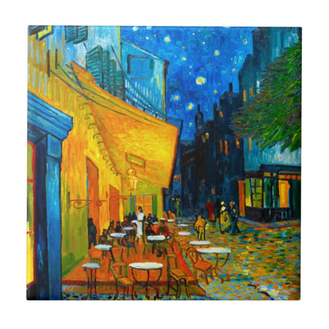 Van Gogh Café Terrace at Night Tile (Front)