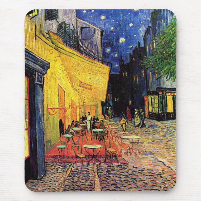 Van Gogh Cafe Terrace (F467)  Fine Art Mouse Pad (Front)
