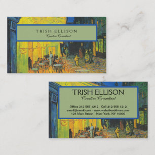 Van Gogh Cafe Terrace French Street Scene Business Card