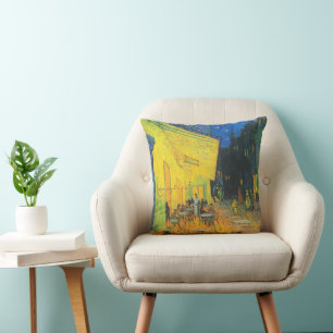 Van Gogh Cafe Terrace French Street Scene Cushion