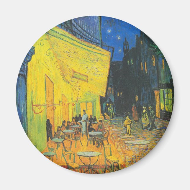 Van Gogh Cafe Terrace French Street Scene Magnet (Front)