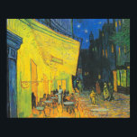 Van Gogh Cafe Terrace French Street Scene Poster<br><div class="desc">Vincent Van Gogh Masterpiece - The Café Terrace at Night by Vincent Van Gogh is also known as The Cafe Terrace on the Place du Forum. This oil painting was created by Van Gogh in Arles, France in 1888. The cafe still exists. The painting shows a lit terrace of a...</div>