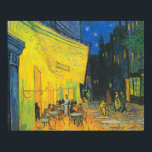 Van Gogh Cafe Terrace French Street Scene Poster<br><div class="desc">Vincent Van Gogh Masterpiece - The Café Terrace at Night by Vincent Van Gogh is also known as The Cafe Terrace on the Place du Forum. This oil painting was created by Van Gogh in Arles, France in 1888. The cafe still exists. The painting shows a lit terrace of a...</div>