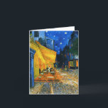 Van Gogh Café Terrace Note Card<br><div class="desc">Van Gogh Café Terrace note card. Oil painting on canvas from 1888. Van Gogh’s most celebrated cityscape,  Café Terrace Place du Forum Arles,  beautifully captures French nightlife in the late nineteenth century. A great gift for fans of van Gogh,  cafes,  cityscapes and French art.</div>