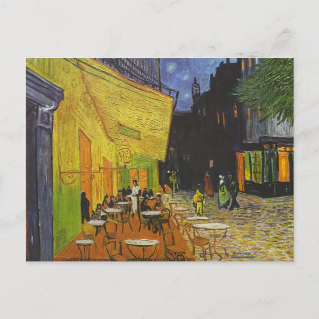 Van Gogh Cafe Terrace Post-Impressionist Postcard (Front)