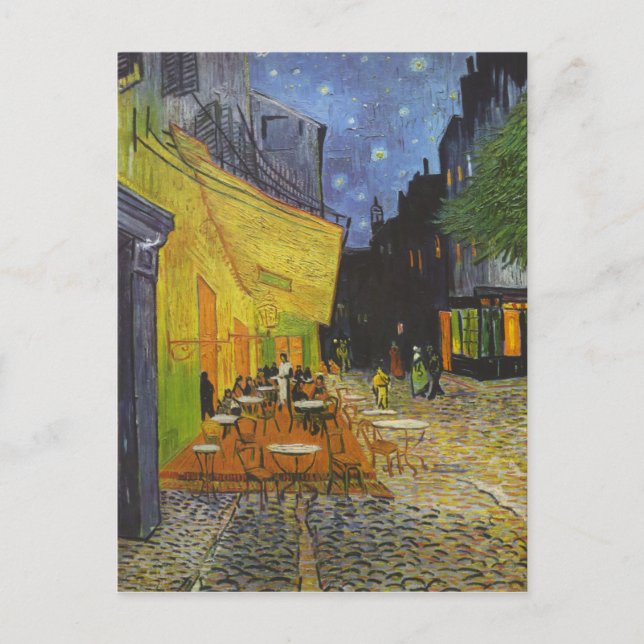 Van Gogh Cafe Terrace Post-Impressionist Postcard (Front)