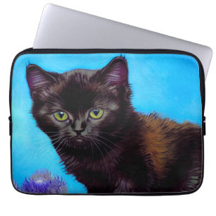 Van Gogh Cat and Flowers Laptop Sleeve