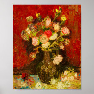 Van Gogh Chinese Asters and Gladioli Poster