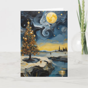 Van Gogh Christmas Card Starry Night Art Greeting