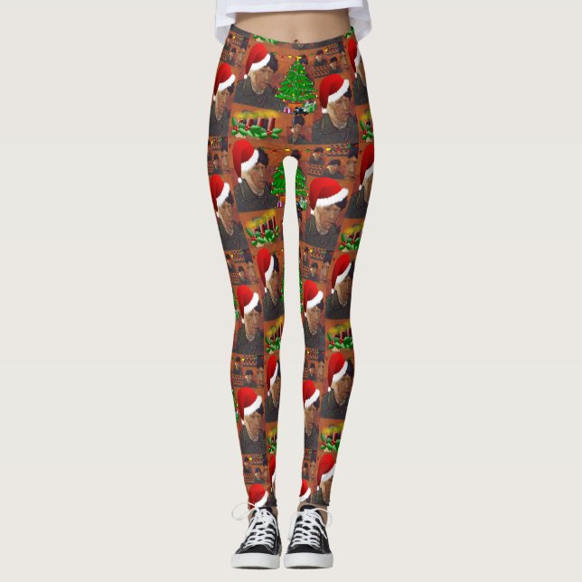 van gogh christmas xmas leggings (Front)