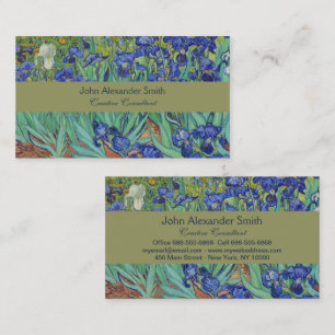 Van Gogh Classic Painting Irises Floral Botanical Business Card