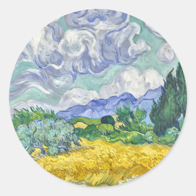 Van gogh classic round sticker (Front)