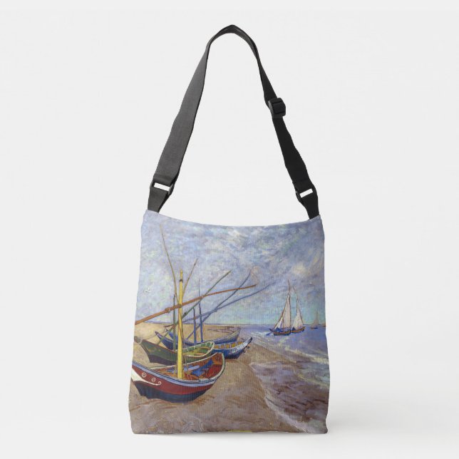 Van Gogh Collection Fishing Boats Crossbody Bag (Front)