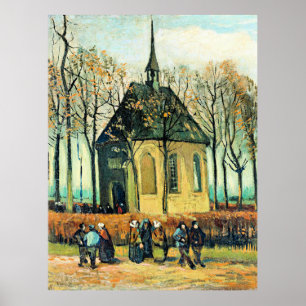 Van Gogh - Congregation, Reformed Church Poster