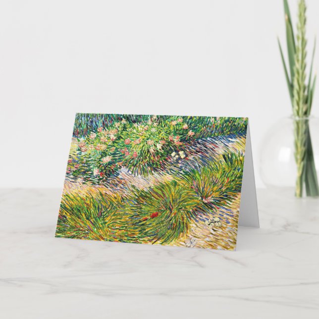 Van Gogh - Corner with Butterflies  Card (Front)