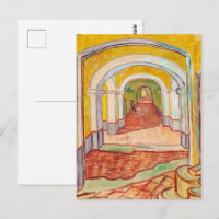 Van Gogh Corridor Asylum Yellow Impressionist Art
