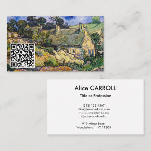 Van Gogh - Cottages at Cordeville - QR Code Business Card