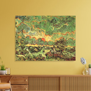 Van Gogh Cottages Cypresses Reminiscence of North Canvas Print