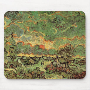 Van Gogh Cottages Cypresses Reminiscence of North Mouse Pad