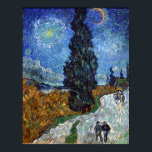 Van Gogh- Country Road in Provence by Night Poster<br><div class="desc">Van Gogh's beautiful painting of Country Road in Provence by Night.</div>