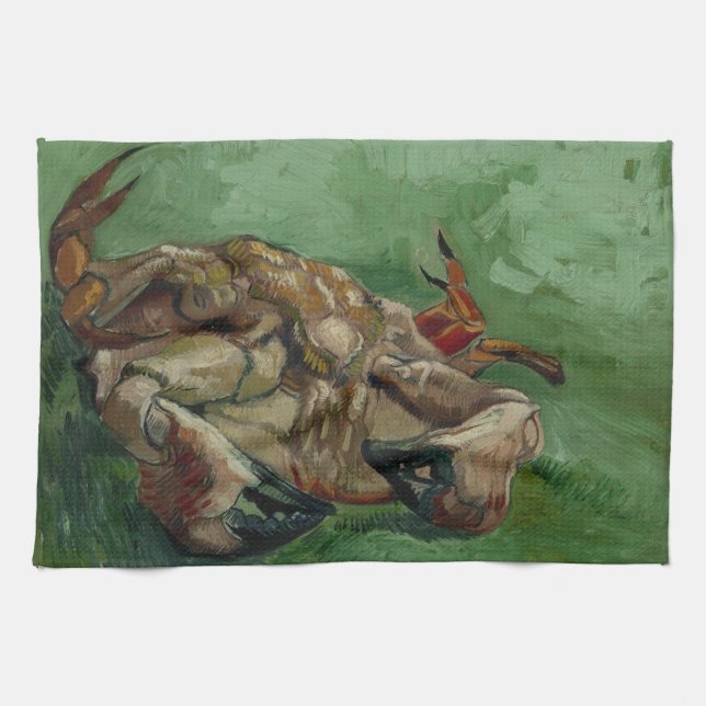Van Gogh Crab on Its Back (F605)Fine Art Tea Towel (Horizontal)