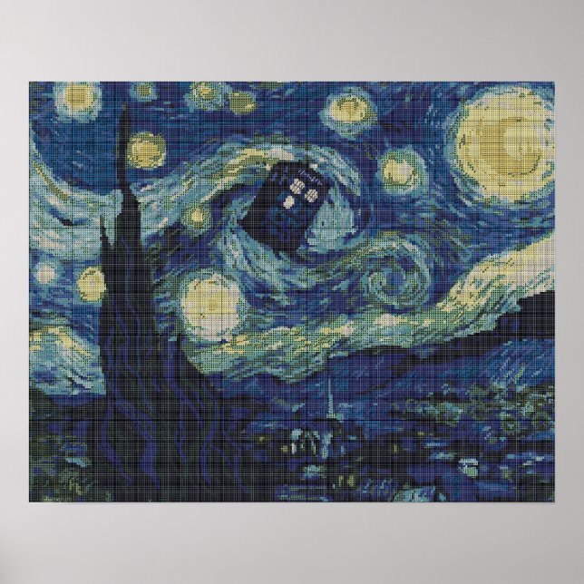 Van Gogh Cross Stitch Pattern Poster (Front)