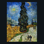 Van Gogh - Cypress against a Starry Sky Poster<br><div class="desc">Van Gogh painting,  Cypress against a Starry Sky.</div>