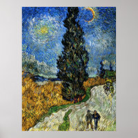 Van Gogh - Cypress against a Starry Sky