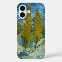 Van Gogh Cypresses - Swirling Blue Sky Art