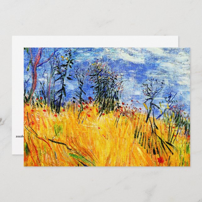 Van Gogh - Edge of a Wheat Field with Poppies Card (Front/Back)