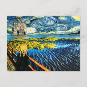 Van Gogh Edvard Meets Vincent Starry Night Postcard