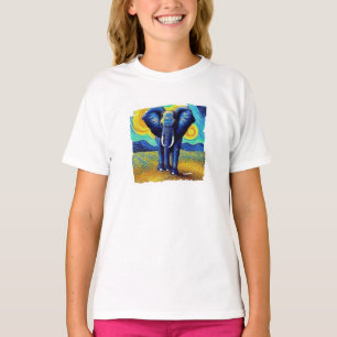 Van Gogh Elephant  T-Shirt