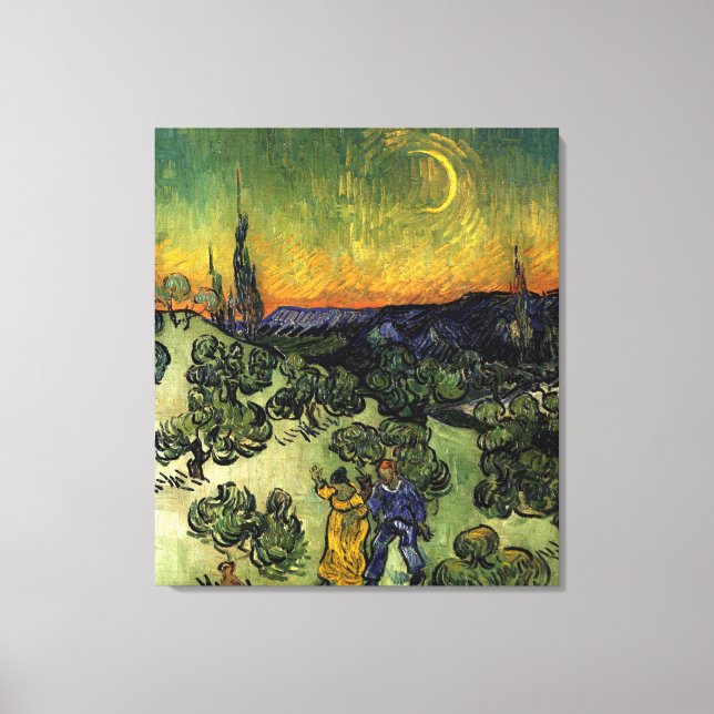 Van Gogh: Evening Promenade Canvas Print (Front)