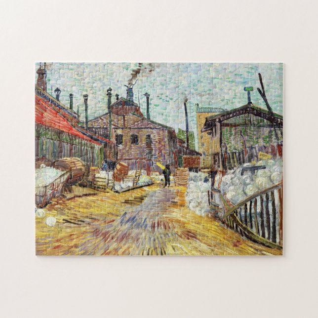 Van Gogh Factory Arnieres Painting Jigsaw Puzzle (Horizontal)