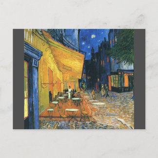 Van Gogh Famous Painting Cafe Terrace at Night Postcard