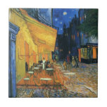 Van Gogh  Famous painting Cafe Terrace at Night Tile<br><div class="desc">Van Gogh Cafe Terrace at Night ceramic tile</div>