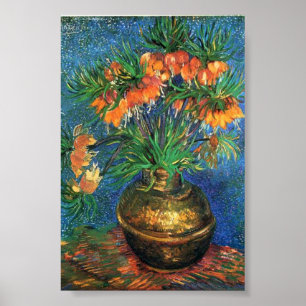 Van Gogh Famous Painting  Copper Vase Poster