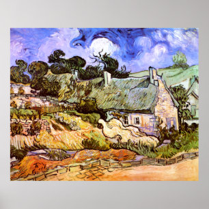 Van Gogh: Farmers Cottage in Cordeville Poster
