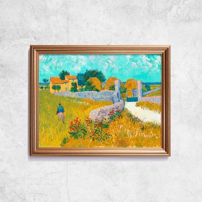 Van Gogh Farmhouse In Provence Old Art Poster (Van Gogh Farmhouse In Provence Old Art Poster
)