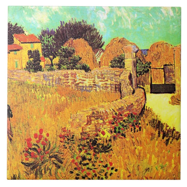 Van Gogh - Farmhouse in Provence Tile (Front)