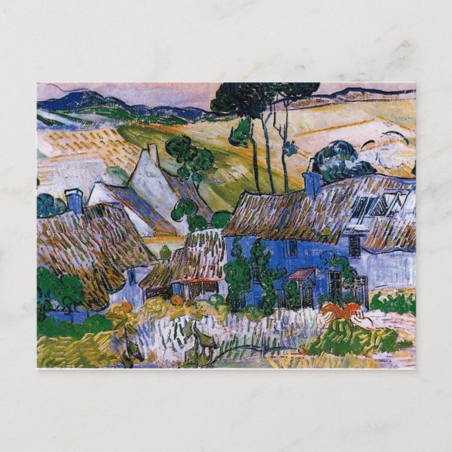 Van Gogh - Farms near Auvers Postcard (Front)