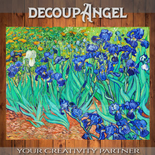 Van Gogh- Field of Irises Decoupage Tissue Paper