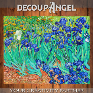 Van Gogh- Field of Irises Decoupage Tissue Paper