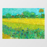 Van Gogh Field with Irises Near Arles<br><div class="desc">Window Cling featuring Vincent van Gogh’s oil painting Field with Irises Near Arles (1888). Beautiful blue irises decorate the golden fields in Arles,  France. A marvellous gift for lovers of Post-Impressionism and Dutch art collectors!</div>