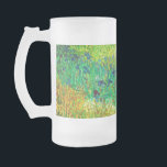 Van Gogh Field with Irises Near Arles Frosted Glass Beer Mug<br><div class="desc">Frosted Glass Beer Mug featuring Vincent van Gogh’s oil painting Field with Irises Near Arles (1888). Beautiful blue irises decorate the golden fields in Arles,  France. A marvellous gift for lovers of Post-Impressionism and Dutch art collectors!</div>
