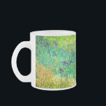 Van Gogh Field with Irises Near Arles Frosted Glass Coffee Mug<br><div class="desc">Frosted Glass Coffee Mug featuring Vincent van Gogh’s oil painting Field with Irises Near Arles (1888). Beautiful blue irises decorate the golden fields in Arles,  France. A marvellous gift for lovers of Post-Impressionism and Dutch art collectors!</div>