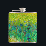 Van Gogh Field with Irises Near Arles Hip Flask<br><div class="desc">Flask featuring Vincent van Gogh’s oil painting Field with Irises Near Arles (1888). Beautiful blue irises decorate the golden fields in Arles,  France. A marvellous gift for lovers of Post-Impressionism and Dutch art collectors!</div>