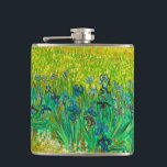 Van Gogh Field with Irises Near Arles Hip Flask<br><div class="desc">Flask featuring Vincent van Gogh’s oil painting Field with Irises Near Arles (1888). Beautiful blue irises decorate the golden fields in Arles,  France. A marvellous gift for lovers of Post-Impressionism and Dutch art collectors!</div>